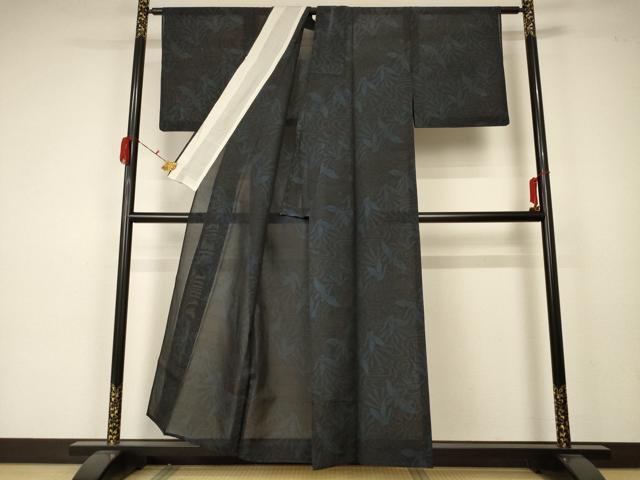 平和屋着物＊夏物 本場大島紬 夏大島 飛鶴文 正絹 逸品 AABA2813jd