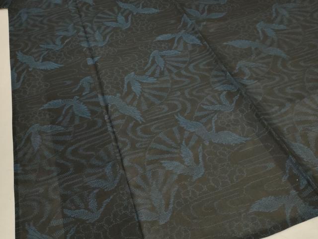平和屋着物＊夏物 本場大島紬 夏大島 飛鶴文 正絹 逸品 AABA2813jd
