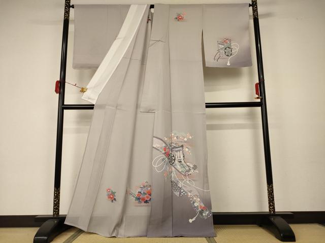 平和屋着物＊夏物 訪問着 変わり絽 御所車草花文 暈し染め 正絹 逸品 未使用 AABA2819jd