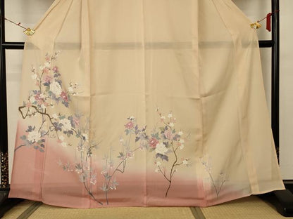 平和屋着物＊夏物 訪問着 絽 草花文 正絹 逸品 未使用 AABA2820jd