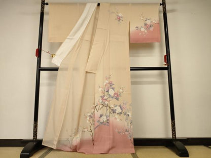平和屋着物＊夏物 訪問着 絽 草花文 正絹 逸品 未使用 AABA2820jd