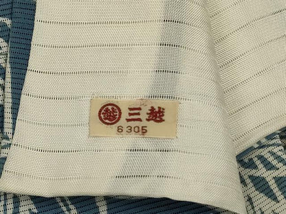 平和屋着物＊夏物 小紋 絽 型染め 花鳥文 三越扱い 正絹 逸品 AABA2821jd