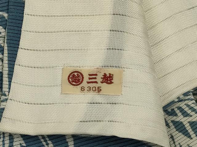 平和屋着物＊夏物 小紋 絽 型染め 花鳥文 三越扱い 正絹 逸品 AABA2821jd