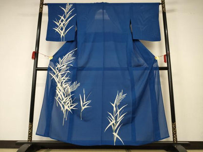 平和屋着物＊夏物 訪問着 絽 草葉文 正絹 逸品 AABA2823jd