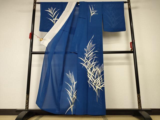 平和屋着物＊夏物 訪問着 絽 草葉文 正絹 逸品 AABA2823jd