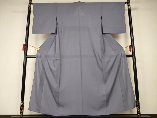 平和屋着物＊夏物 色無地 絽 桔梗鼠色 正絹 逸品 AABA2827jd