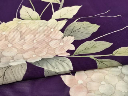 平和屋着物＊夏物　訪問着　絽　手描き　紫陽花　正絹　逸品　AABA2828jd