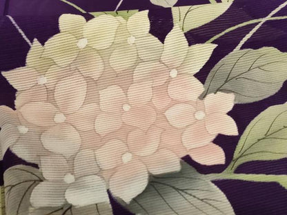 平和屋着物＊夏物　訪問着　絽　手描き　紫陽花　正絹　逸品　AABA2828jd