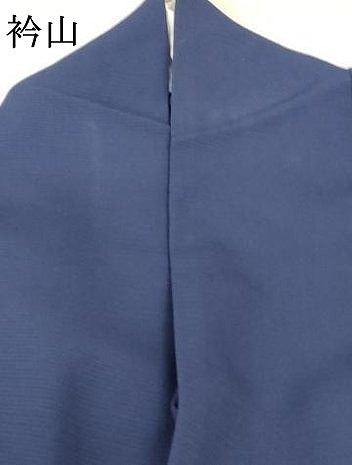 平和屋着物＊夏物 色無地 絽 濃藍色 正絹 逸品 AABA2829jd
