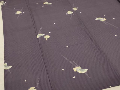 平和屋着物＊夏物 小紋 絽 櫛 正絹 逸品 AABA2833jd