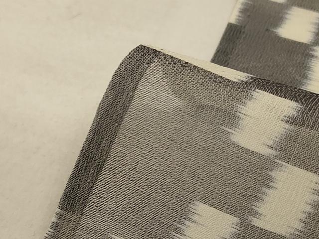 平和屋着物＊夏物 紗紬 市松文 正絹 逸品 AABA2834jd