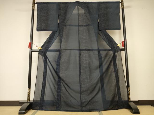 平和屋着物＊夏物 本場大島紬 夏大島 露芝文 ロング丈 正絹 逸品 AABA2836jd