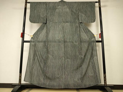 平和屋着物＊夏物 小紋 絽 霞文 正絹 逸品 AABA2840jd