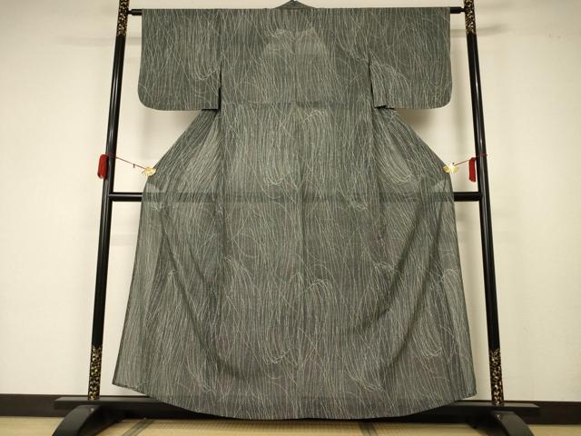 平和屋着物＊夏物 小紋 絽 霞文 正絹 逸品 AABA2840jd