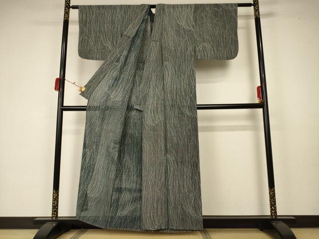 平和屋着物＊夏物 小紋 絽 霞文 正絹 逸品 AABA2840jd