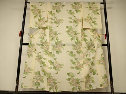 平和屋着物＊夏物 小紋 絽 紫陽花 正絹 逸品 未使用 AABA2841jd