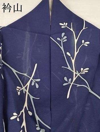 平和屋着物＊夏物 小紋 絽 枝花文 正絹 逸品 AABA2842jd
