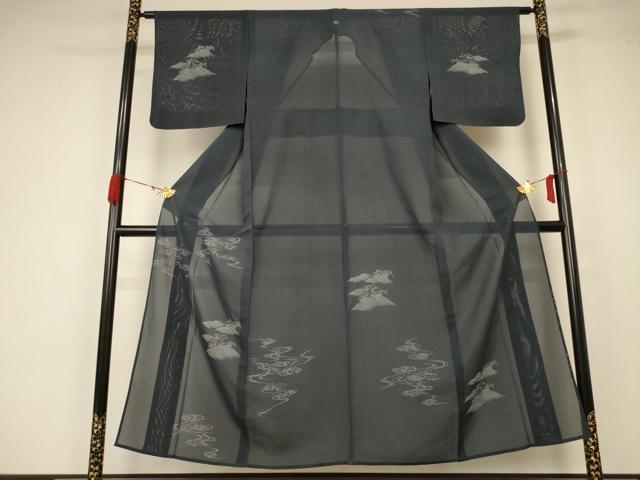 平和屋着物＊夏物 訪問着 絽 流水立波文 正絹 逸品 AABA2843jd