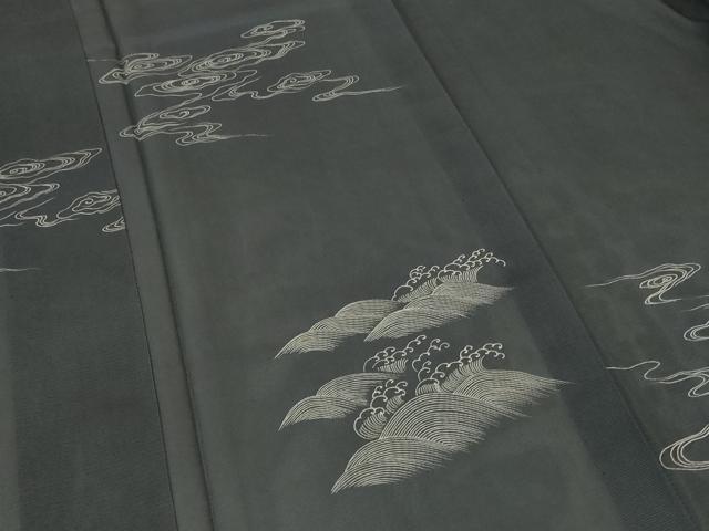 平和屋着物＊夏物 訪問着 絽 流水立波文 正絹 逸品 AABA2843jd