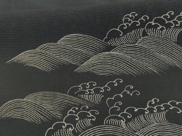 平和屋着物＊夏物 訪問着 絽 流水立波文 正絹 逸品 AABA2843jd