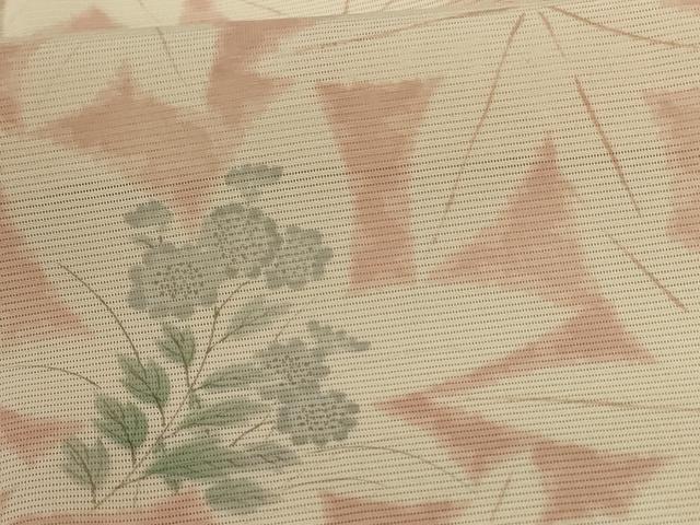 平和屋着物＊夏物 小紋 絽 楓文 正絹 逸品 AABA2845jd
