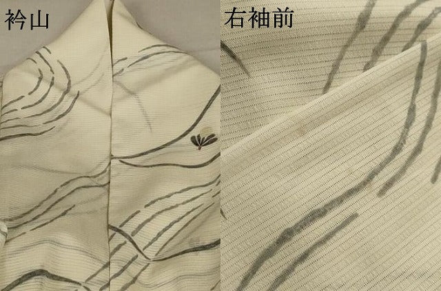 平和屋着物＊夏物 小紋 絽 蛍 洗える着物 AABA2847jd