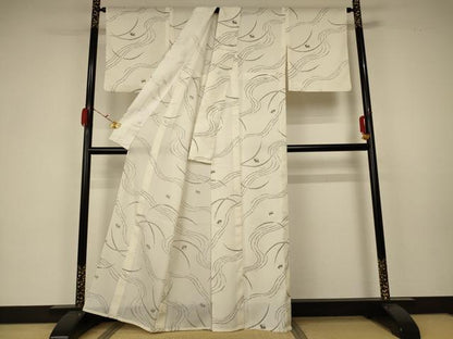平和屋着物＊夏物 小紋 絽 蛍 洗える着物 AABA2847jd