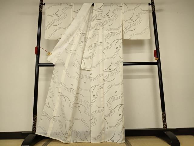 平和屋着物＊夏物 小紋 絽 蛍 洗える着物 AABA2847jd