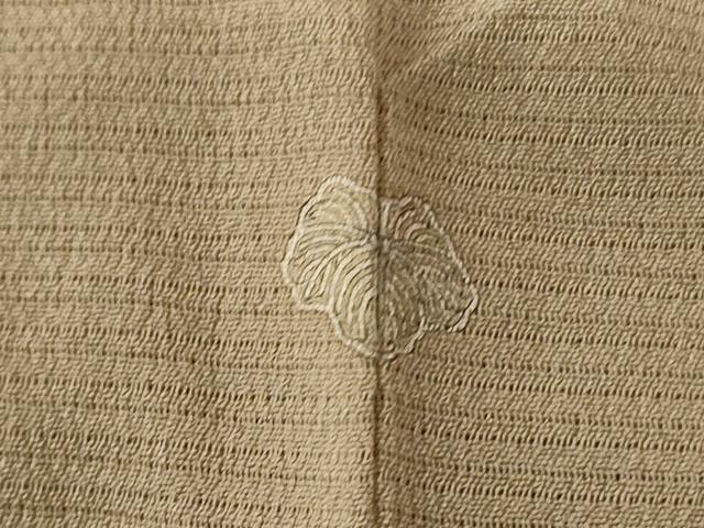 平和屋着物＊夏物 色無地 絽 作家物 肥後煤竹色 反端付き 正絹 逸品 AABA2848jd