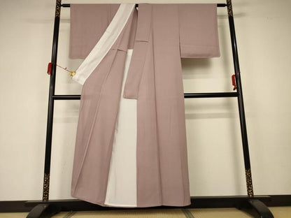 平和屋着物＊夏物　色無地　絽　赤白橡色　反端付き　正絹　逸品　未使用　AABA2849jd