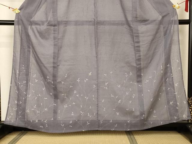 平和屋着物＊夏物 色留袖 紗 生紬 枝葉文 正絹 逸品 AABA2851jd
