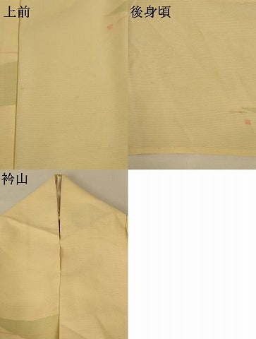 平和屋着物＊夏物 小紋 絽 抽象文様 正絹 逸品 AABA2854jd
