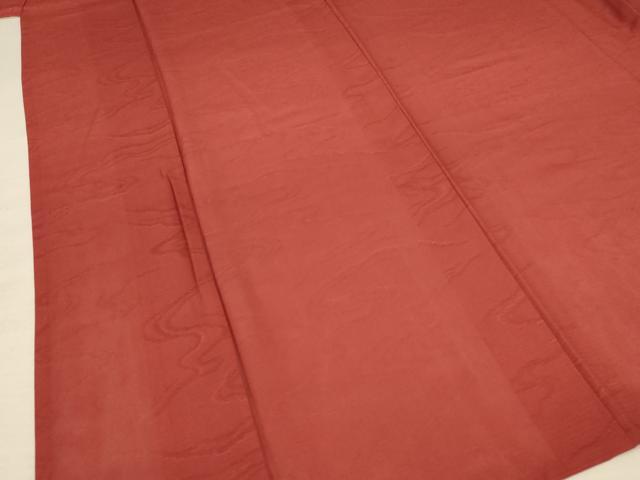 平和屋着物＊夏物 色無地 絽 流水紋紗 紅鳶色 正絹 逸品 AABA2856jd