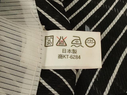平和屋着物＊夏物 小紋 絽 枝葉文 洗える着物 AABA2857jd