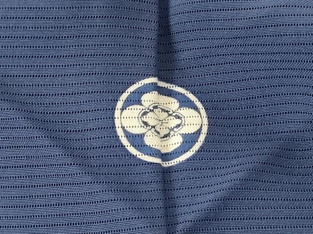 平和屋着物＊夏物 色無地 絽 紺鼠色 正絹 逸品 AABA2858jd