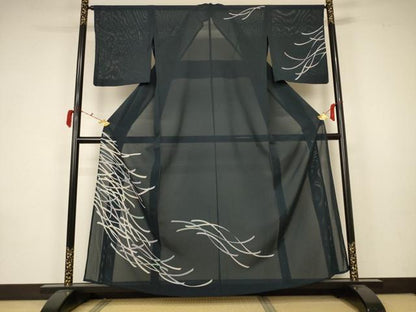 平和屋着物＊夏物 訪問着 絽 熨斗文 金彩 正絹 逸品 AABA2863jd