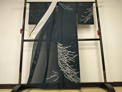 平和屋着物＊夏物 訪問着 絽 熨斗文 金彩 正絹 逸品 AABA2863jd