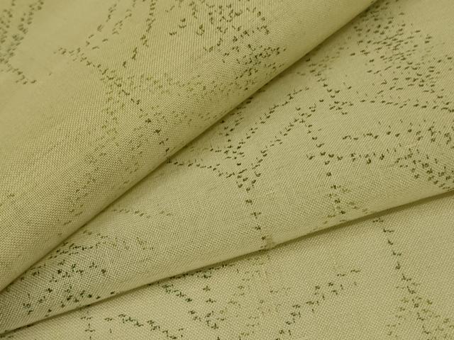 平和屋着物＊夏物 小紋 紗 枝葉文 正絹 逸品 AABA2865jd