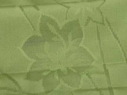 平和屋着物＊夏物 色無地 草花紋紗 苗色 正絹 逸品 未使用 AABA2869jd