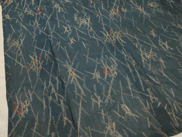 平和屋着物＊夏物 小千谷ちぢみ 敷松葉 麻 逸品 AABA2872jd