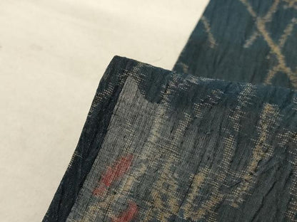 平和屋着物＊夏物 小千谷ちぢみ 敷松葉 麻 逸品 AABA2872jd