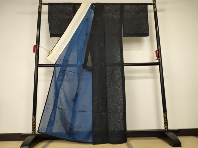 平和屋着物＊夏物 小紋 紗 飛鳥文 正絹 逸品 未使用 AABA2875jd