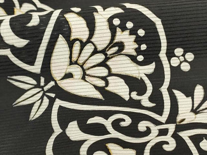 平和屋着物＊夏物 訪問着 絽 幾何学花文 金彩 正絹 逸品 AABA2877jd