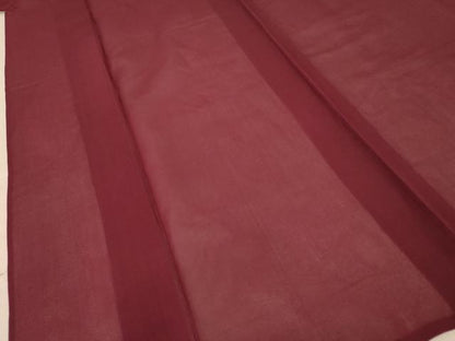 平和屋着物＊夏物 色無地 縦絽 葡萄茶色 正絹 逸品 AABA2879jd