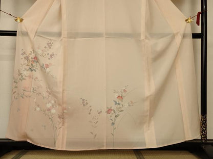 平和屋着物＊夏物 訪問着 絽 草花文 暈し染め 正絹 逸品 未使用 AABA2882jd