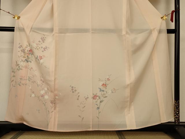 平和屋着物＊夏物 訪問着 絽 草花文 暈し染め 正絹 逸品 未使用 AABA2882jd