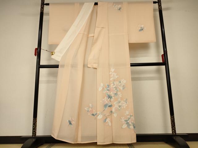 平和屋着物＊夏物 訪問着 絽 草花文 正絹 逸品 AABA2884jd