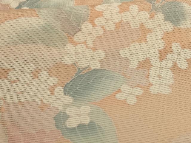 平和屋着物＊夏物 訪問着 絽 草花文 正絹 逸品 AABA2884jd