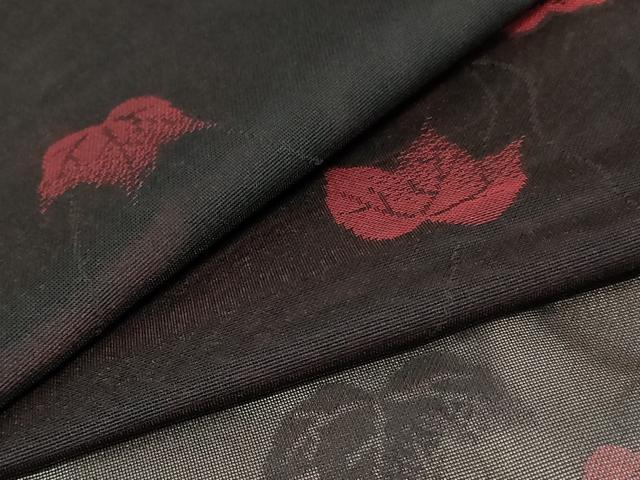 平和屋着物＊夏物 小紋 紗 蔦の葉文 正絹 逸品 未使用 AABA2889jd