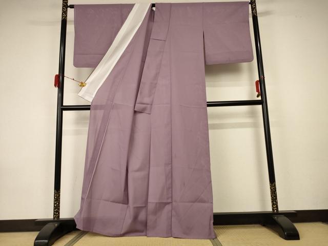 平和屋着物＊夏物 色無地 絽 鳩羽鼠色 洗える着物 AABA2894jd